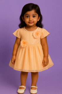 Peach Blossom Party Frock Baby Girl Dress