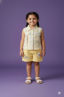 Sunny Days Girls Tops & Hot Pant Set