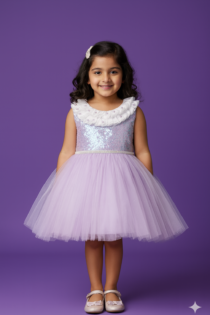 Lilac Sparkle Princess Party Frock