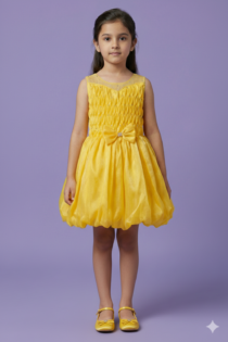 Aqua Sparkle Net Party Frock for Girls